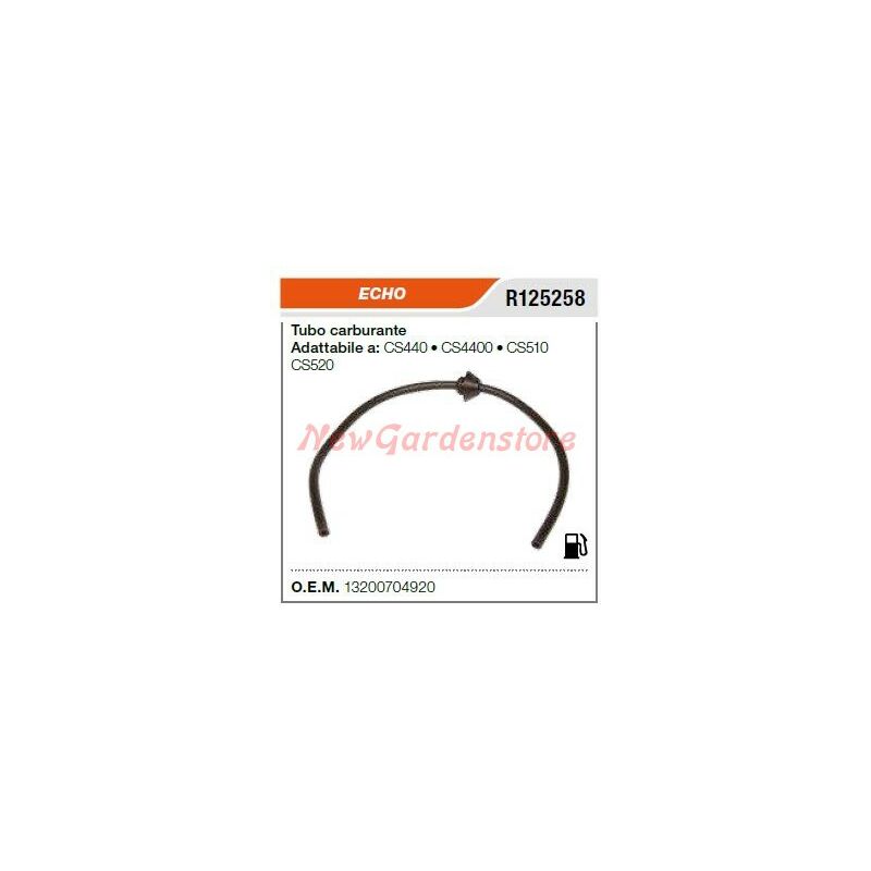 foto del prodotto tubo carburante echo per motosega cs440 cs4400 cs510 cs520 r125258