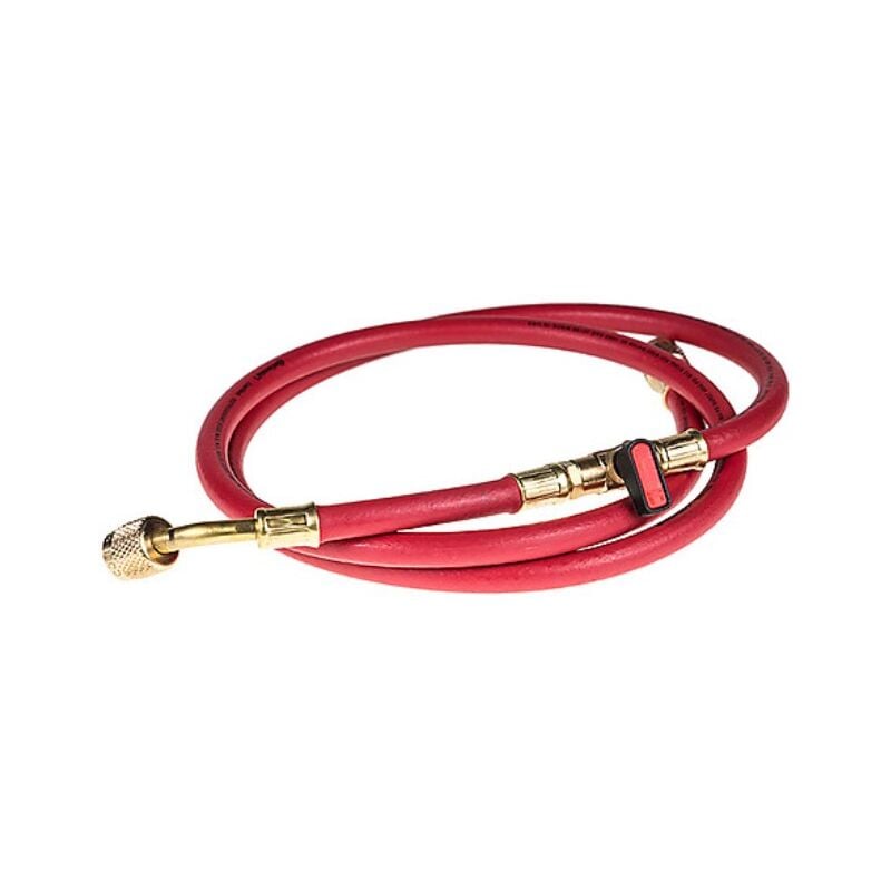 foto del prodotto tubo carica gas freon ridotto 1 4 5 16 con rubinetto climatizzatore 1500 mm