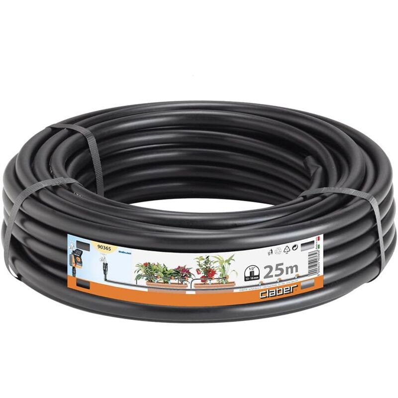 foto del prodotto tubo collettore 25 m, in pe flessibile nero da 1 2 13 16 mm claber