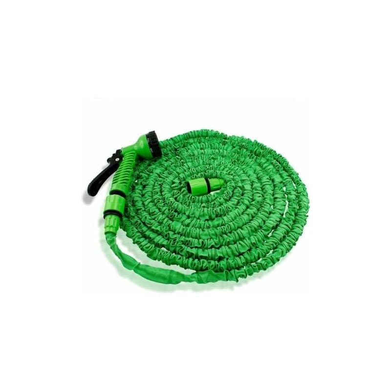 foto del prodotto tubo da giardino estensibile, flessibile e resistente, tubo da giardino deluxe con ugello spruzzatore 50 piedi
