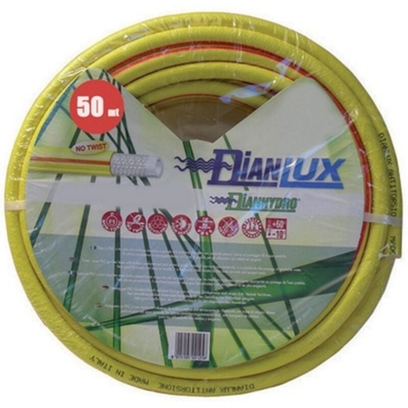 foto del prodotto tubo da giardino giallo dianlux mt 50 1 2
