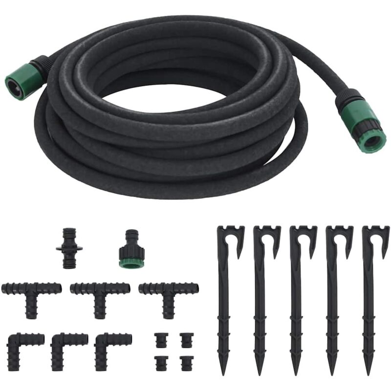 foto del prodotto tubo di irrigazione da giardino nero 0,6 10 m in gomma vidaxl