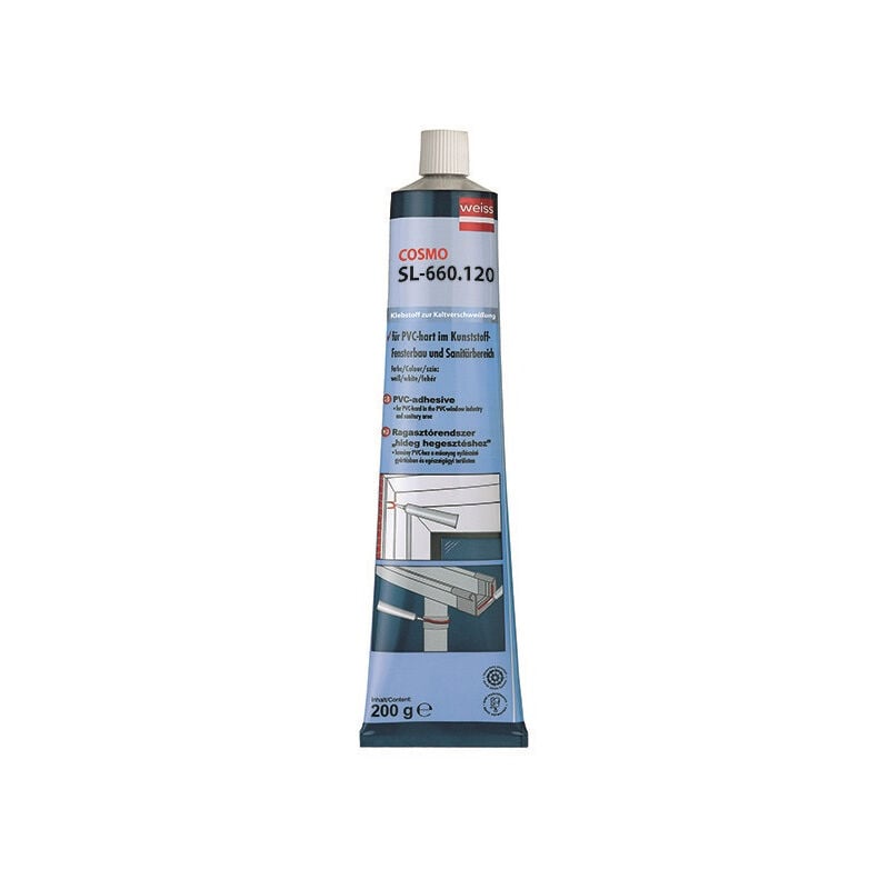 foto del prodotto tubo di pvc adesivo bianco weiss ad alta viscosit sl 660.120