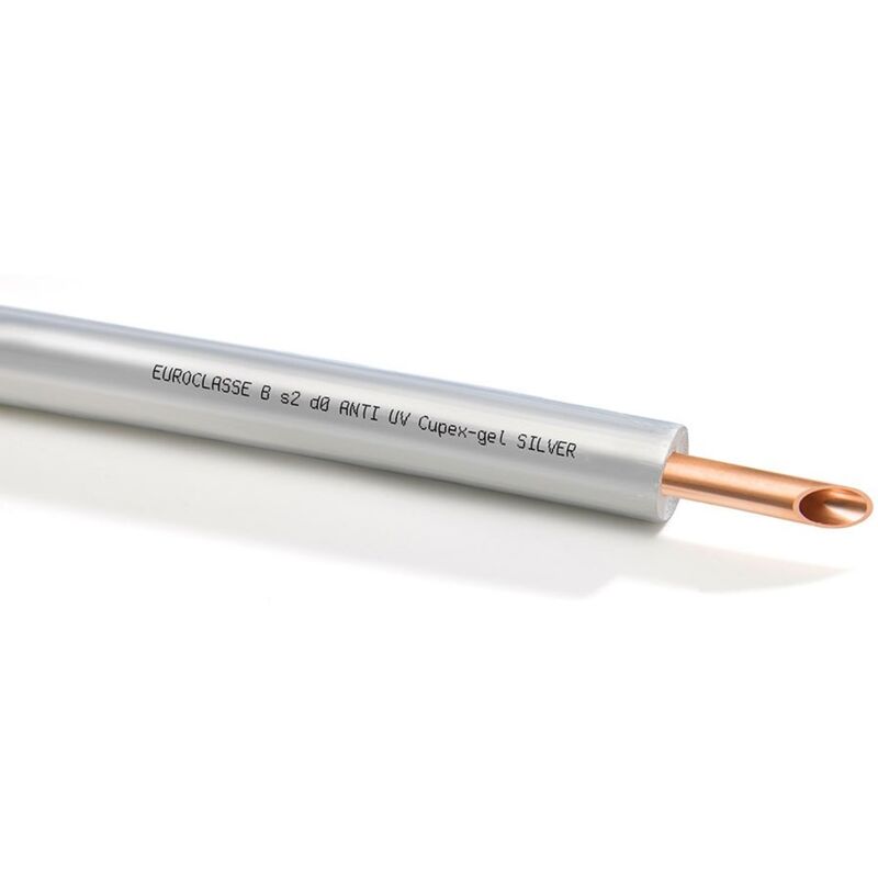foto del prodotto tubo di rame cupex gel silver 3 4 x 1 d. 19,05 mm isolato da una guaina spessore nominale isolante 9 mm prezzo a metro minimo acquistabile