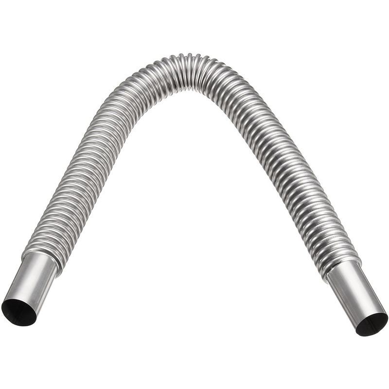 foto del prodotto tubo di scarico del riscaldatore in acciaio inossidabile argentato da 60 cm per auto