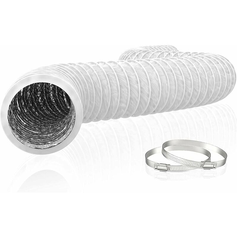 foto del prodotto tubo di scarico flessibile in alluminio pvc da 150 mm, lungo 6 m tubo di ventilazione per estrattore d aria, aria condizionata, asciugatrice
