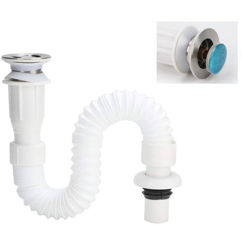 foto del prodotto tubo di scarico flessibile lavabo a falda universale acciaio fognario dgo-159