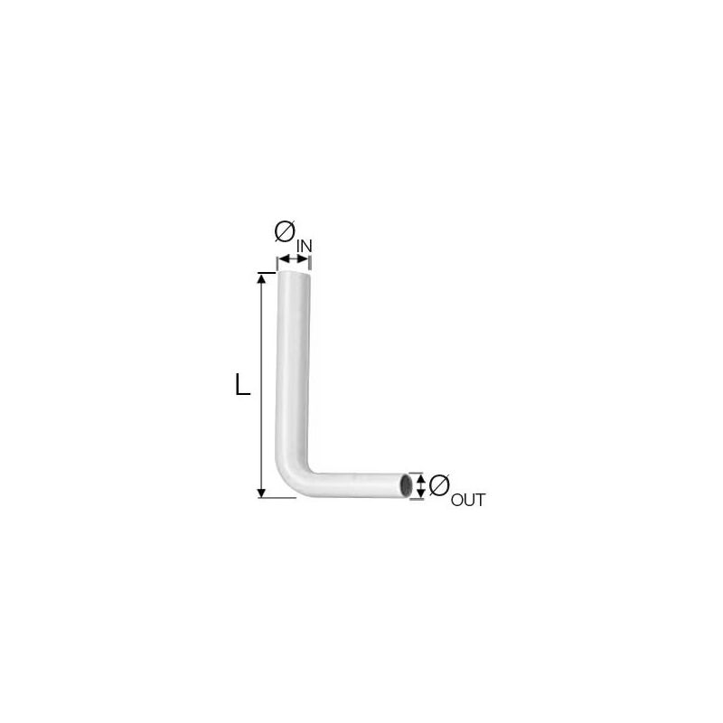foto del prodotto tubo di scarico in 50 out 32 l. 600 mm bianco per cassette esterne vs0815301 valsir 