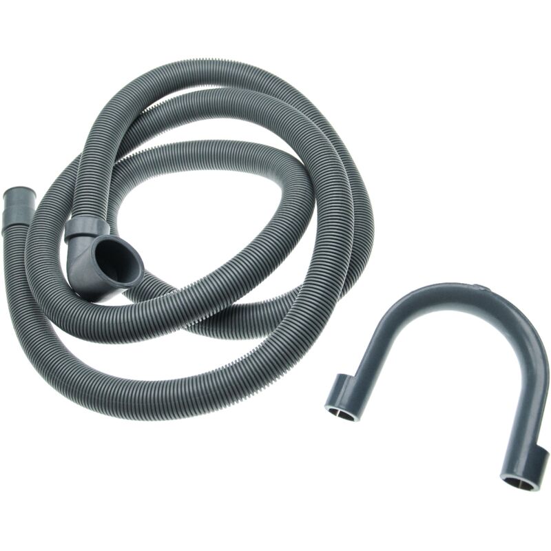 foto del prodotto tubo di scarico per compatibile con tutte le comuni lavatrici e lavastoviglie attacco angolare da 22 29mm, grigio vhbw