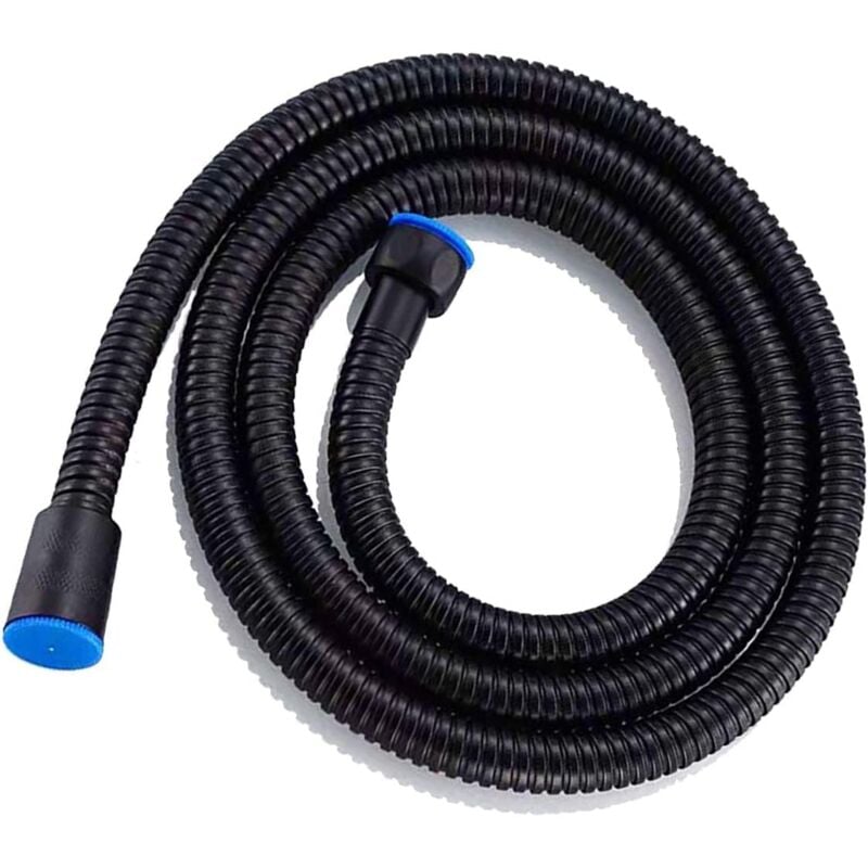 foto del prodotto tubo doccia ymyny premium, tubo doccia in acciaio inossidabile premium da 1,5 m con doppio tubo doccia antitorsione nero 