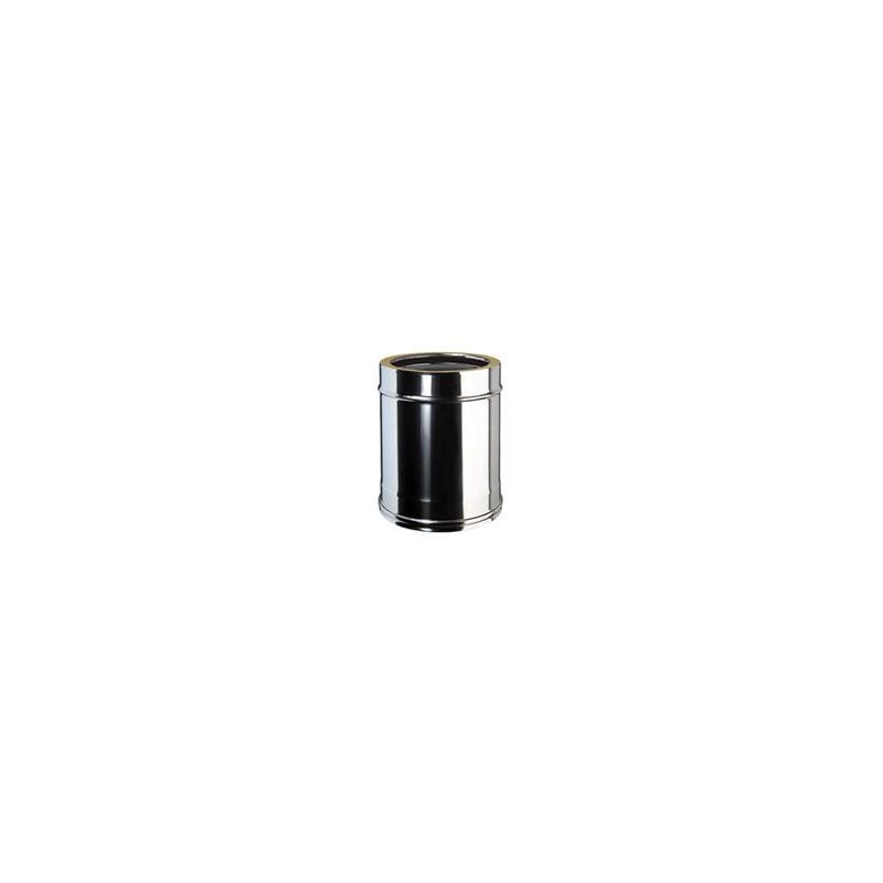 foto del prodotto tubo doppia parete coibentato da 33 cm, acciaio inox 130 180 mm
