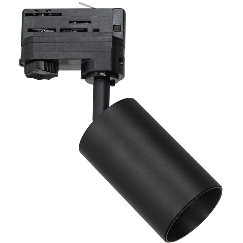 foto del prodotto tubo faretto da binario nero 1xgu10 3 circuiti