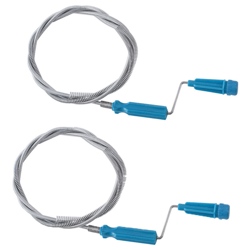 foto del prodotto tubo flessibile a spirale professionale da 5 m, confezione da 2, sturalavandini con manovella, sturalavandini per lavandini, lavoro manuale
