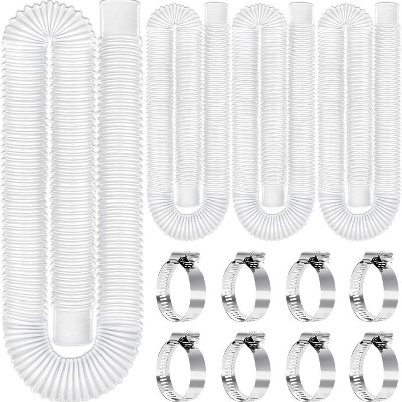 foto del prodotto tubo flessibile di ricambio per piscina, accessori per tubo flessibile per pompa filtro con 8 clip metalliche per pompe dell acqua ymyny