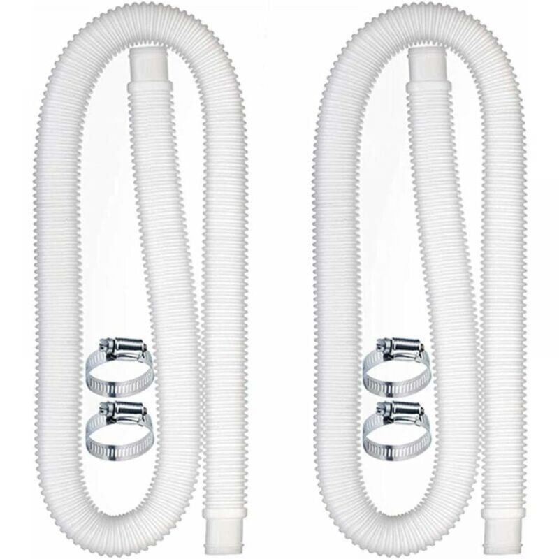 foto del prodotto tubo flessibile di ricambio per piscina, accessorio per tubo flessibile della pompa filtro con 4 clip metalliche per pompe dell acqua