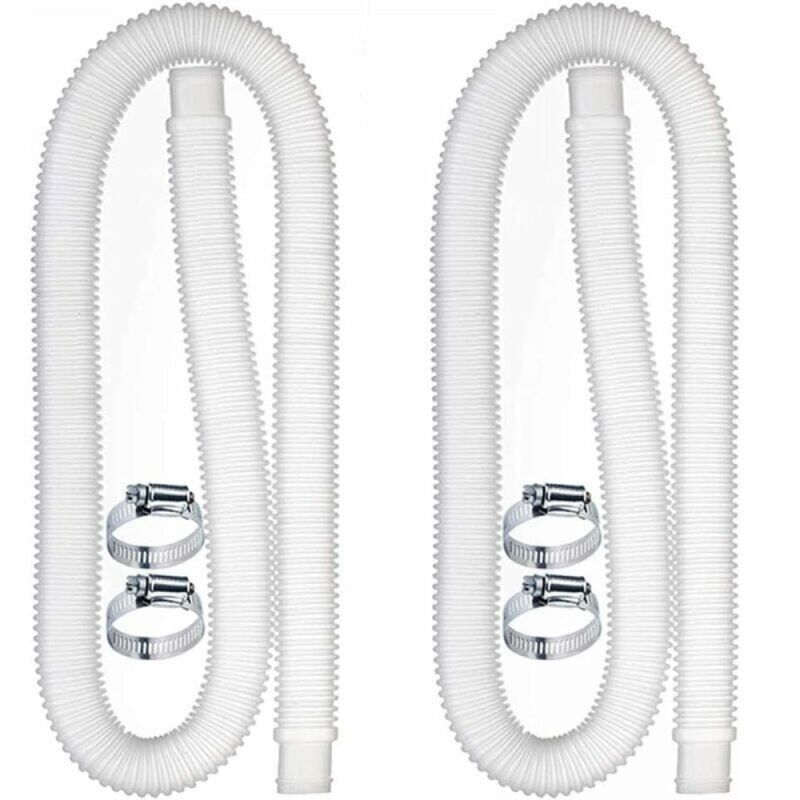 foto del prodotto tubo flessibile di ricambio per piscina, accessorio per tubo flessibile per pompa filtro con 4 clip metalliche per pompe dell acqua