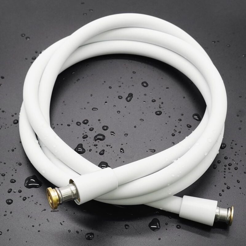 foto del prodotto tubo flessibile doccia universale g1 2 pollice, 2 m , tubo flessibile doccia in silicone ultra morbido, tubo flessibile doccia anti torsione e