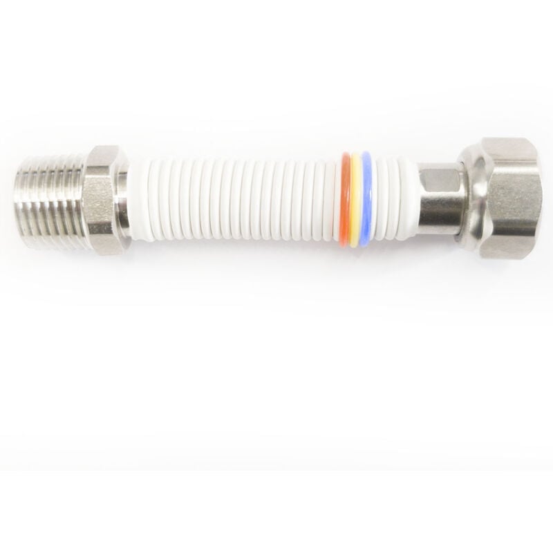 foto del prodotto tubo flessibile estensibile gas acqua inox 10 pz 1 2 100 160 mm uni 11353 dm 174 bianco