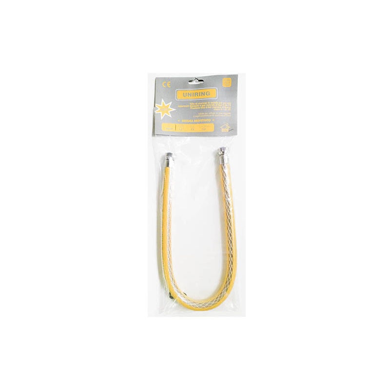 foto del prodotto tubo flessibile gas cucina ce 0,75 750 mm 1 2 en 14800 uniring m f ce en 14800 l 75 cm