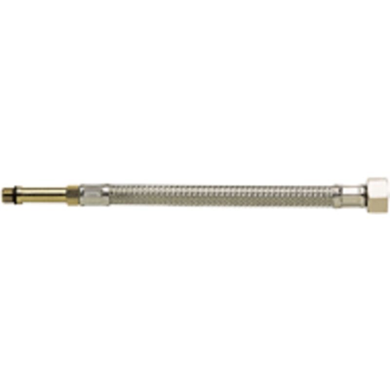 foto del prodotto tubo flessibile in acciaio inox intrecciato m10x1 f 300 mm standard foro del tubo da 8 mm con giunto 12x17 corto