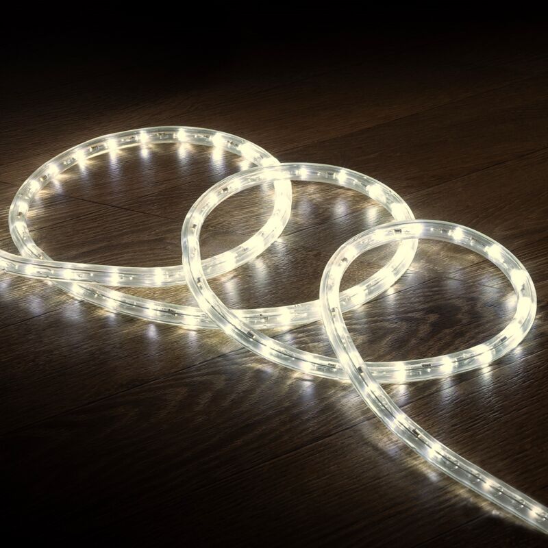 foto del prodotto tubo flessibile led circolare 220v ac 36 led m bianco naturale ip65 su misura taglio ogni 100cm 10 m