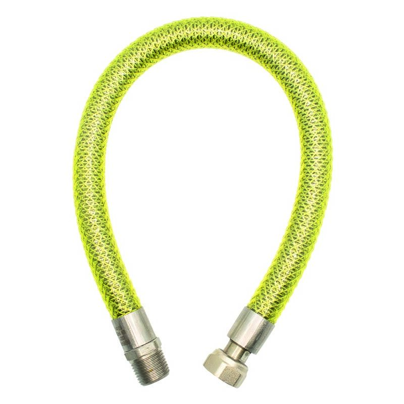 foto del prodotto tubo flessibile per allacciamento gas con connessione 1 2 mf l1500mm uni en14800