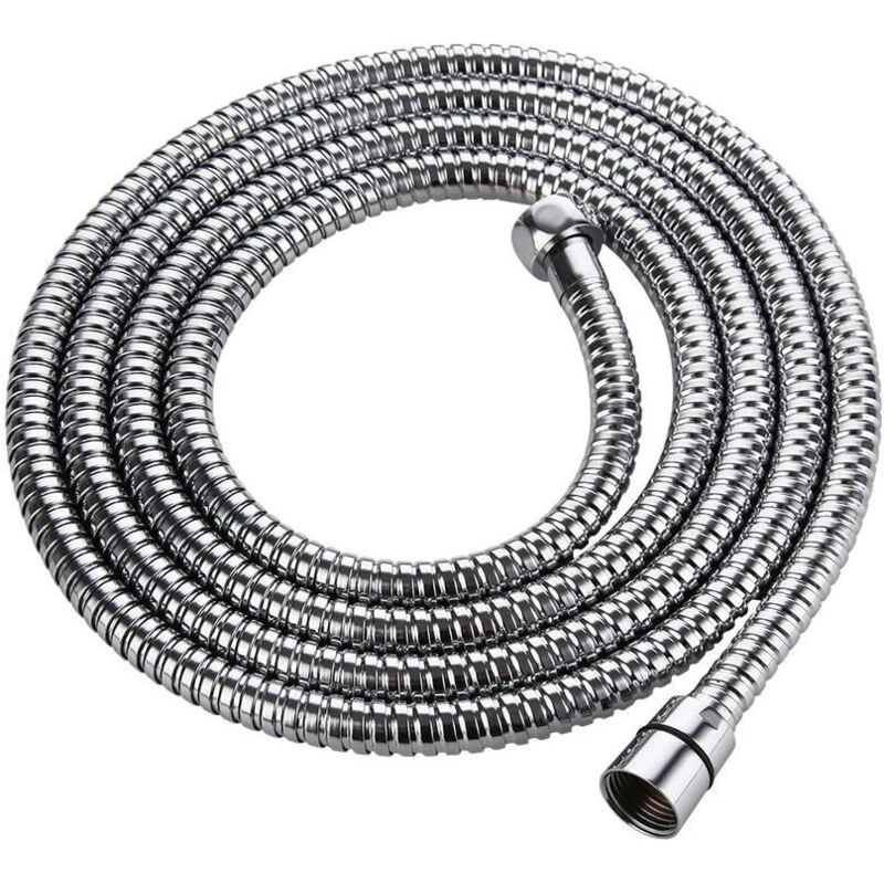foto del prodotto tubo flessibile per doccia da 2 m tubo flessibile per doccia in acciaio inossidabile anti-attorcigliamento accessori per doccia cromati tubo
