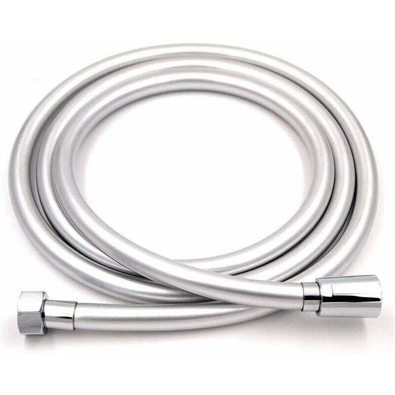 foto del prodotto tubo flessibile per doccia da 2 m, tubo flessibile per doccia in ottone a doppia estremit pi durevole, resistente a pieghe e torsioni,