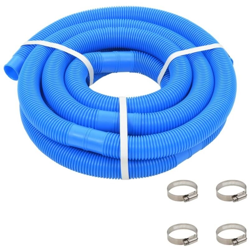 foto del prodotto tubo flessibile per piscina con morsetti blu 38 mm 6 m vidaxl