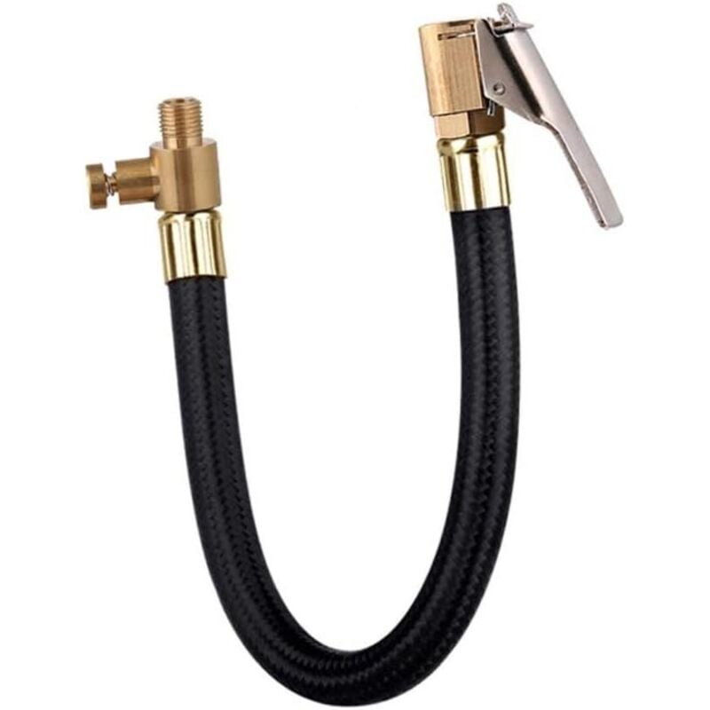 foto del prodotto tubo flessibile per pompa di gonfiaggio pneumatici, tubo flessibile in gomma da 60 cm per mandrino valvola pneumatici auto