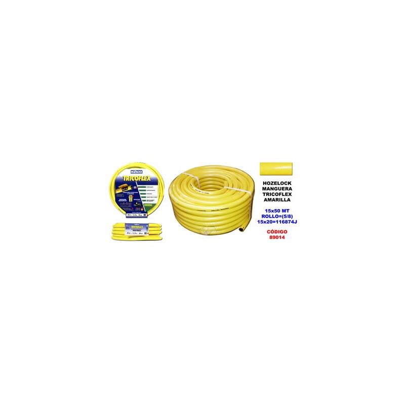 foto del prodotto tubo flessibile tricoflex giallo hozelock 15 rotoli da 50 m m116874j