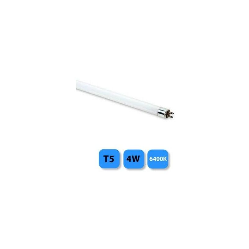 foto del prodotto tubo fluorescente edm t5 4w 6400k 130lm ip20 16x135mm colore bianco opaco