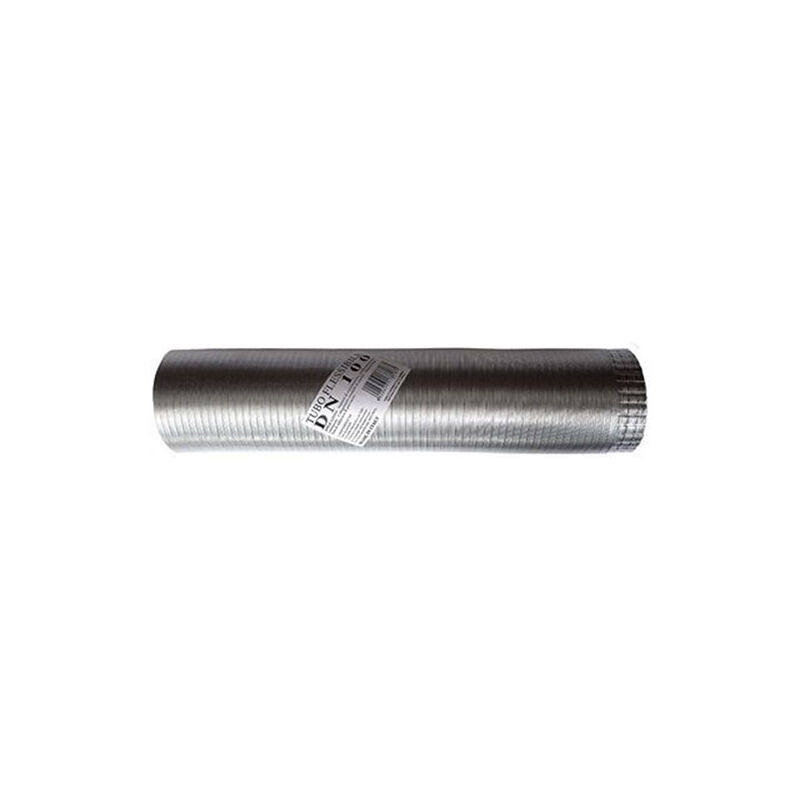foto del prodotto tubo fumi flessibile estensibile alluminio naturale 120 mm da 0,5 a 3 mt