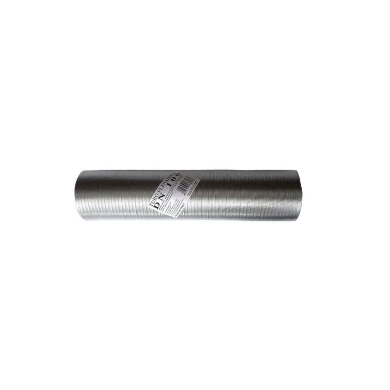 foto del prodotto tubo fumi flessibile estensibile alluminio naturale 50 mm da 1 a 3 mt