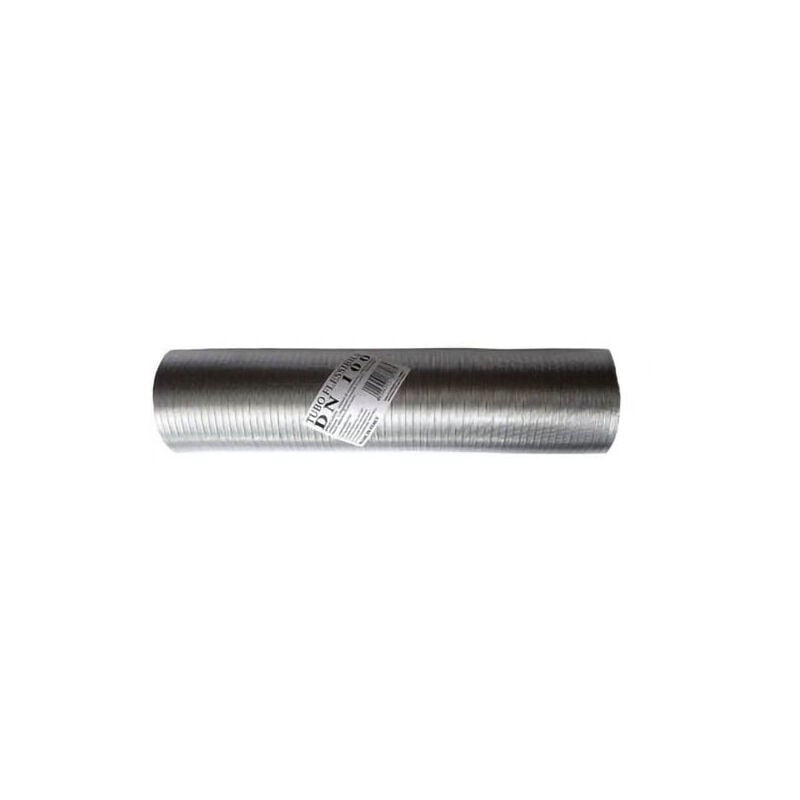 foto del prodotto tubo fumi flessibile estensibile alluminio naturale 60 mm da 1 a 3 mt