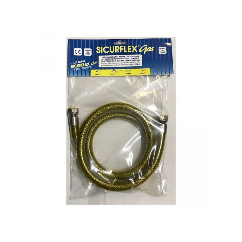 foto del prodotto tubo gas e gpl x10134 da 2 mt acciaio inox ff ½