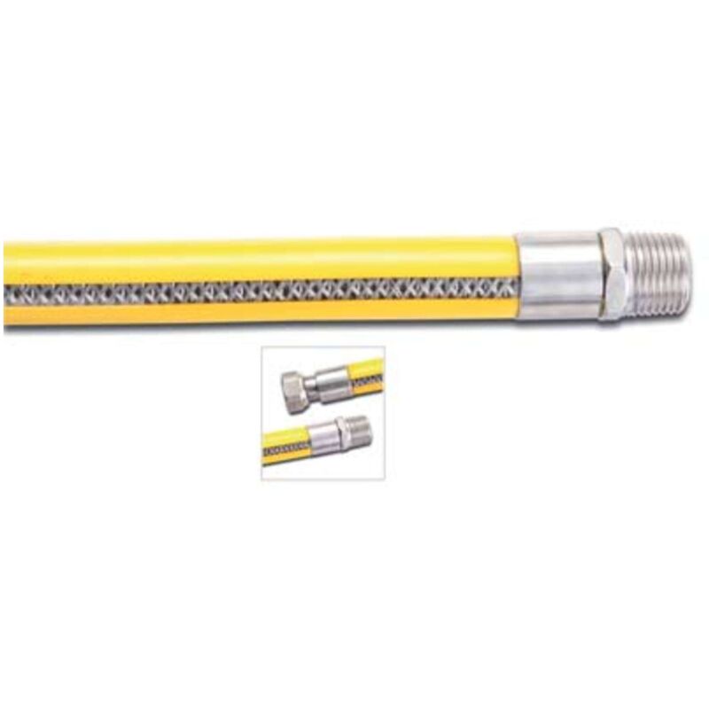 foto del prodotto tubo gas flessibile mf inox pvc 1 2mf cm 200