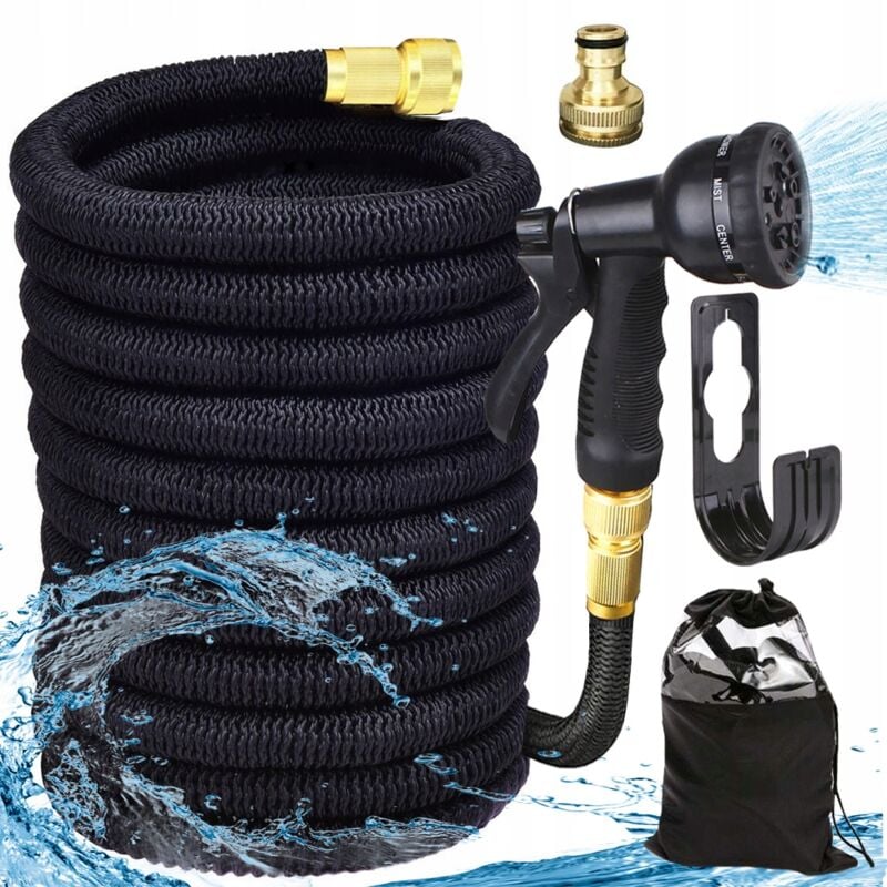 foto del prodotto tubo giardino 22,5 m connettori estensibili gancio pistola