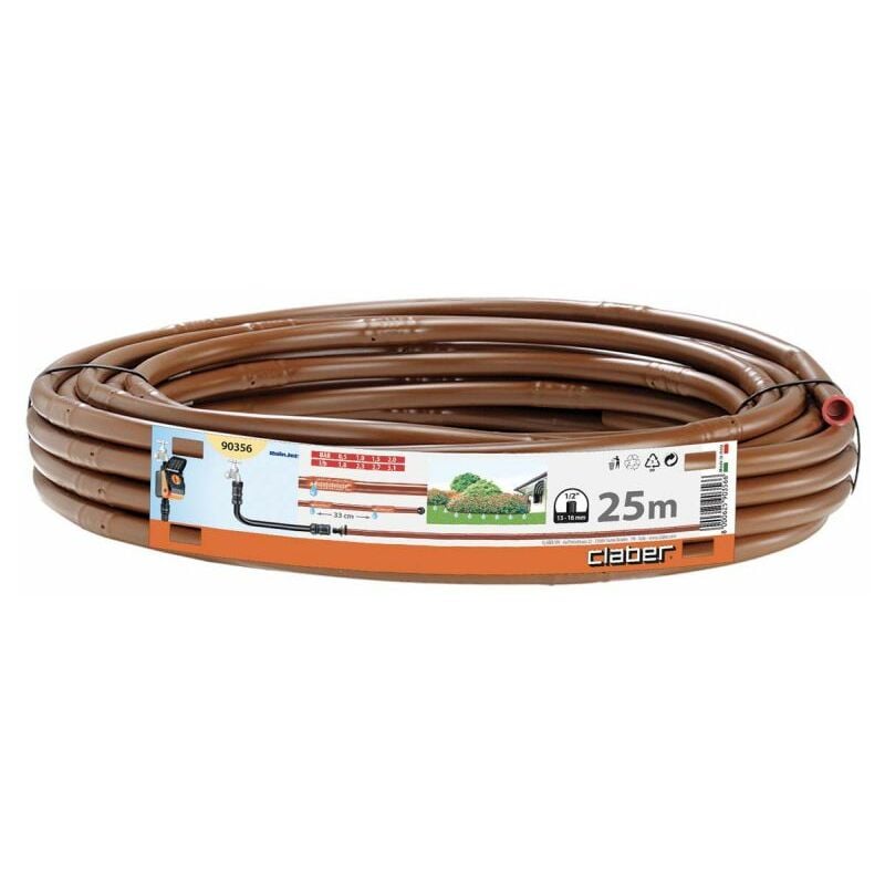 foto del prodotto tubo gocciolante 25 m brown, ala gocciolante marrone da 1 2 13 16 mm per irrigazione a goccia claber
