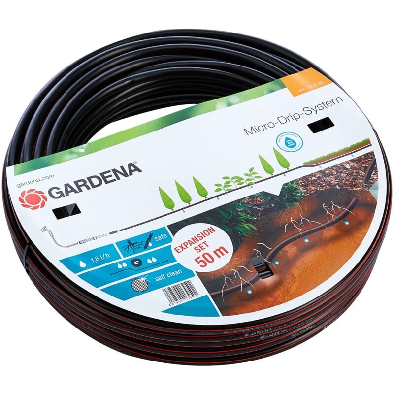 foto del prodotto tubo gocciolatore micro drip system interrato da 13,7 mm tubo poroso di prolunga a consumo ridotto per l irrigazione uniforme 1395 20 gardena