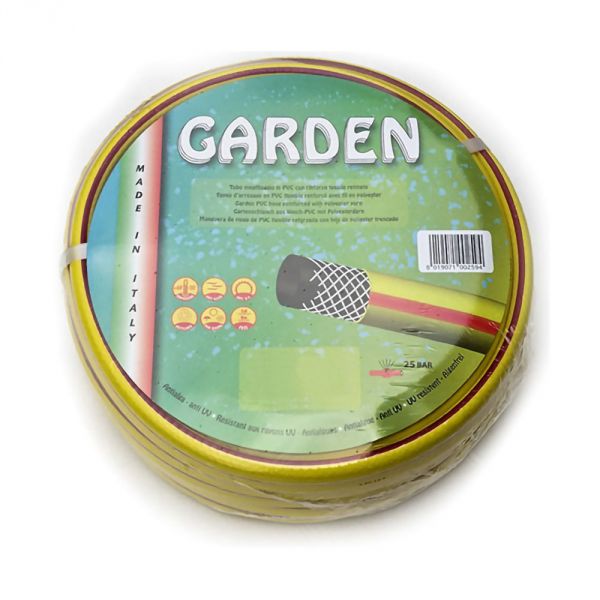 foto del prodotto tubo gomma giardino canna acqua 1 2 quot x 50 mt made in italy rinforzato irrigazione casa orto giardino cantiere.