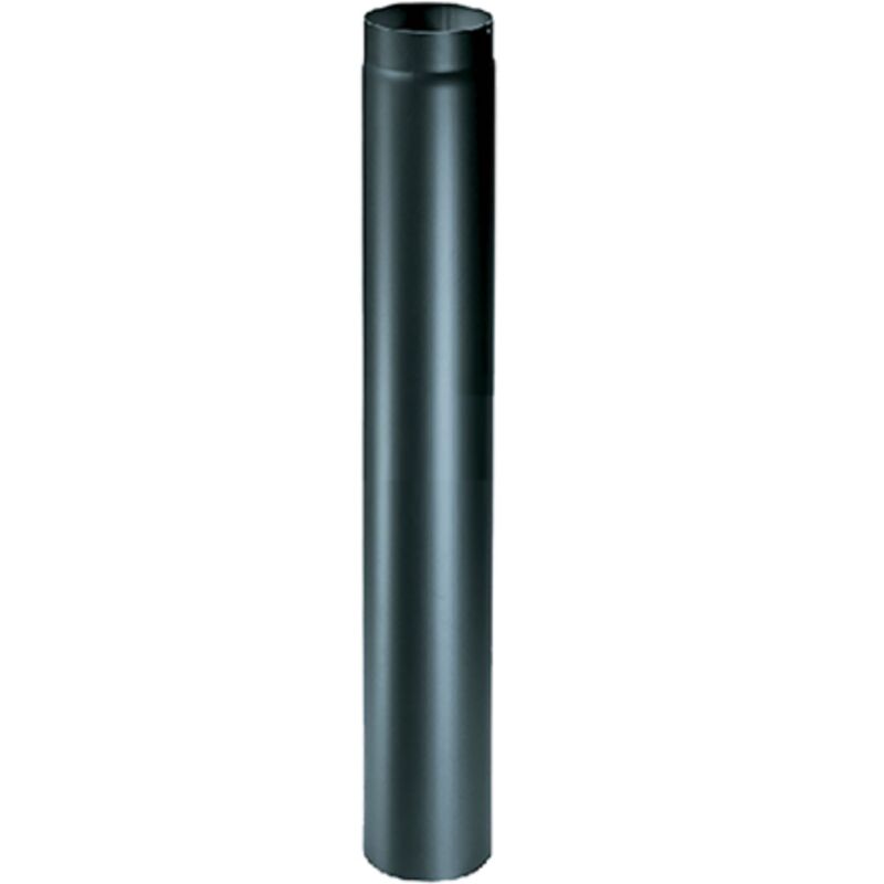 foto del prodotto tubo in acciaio alluminato nero 12 x 50 cm spessore 2mm max 400o