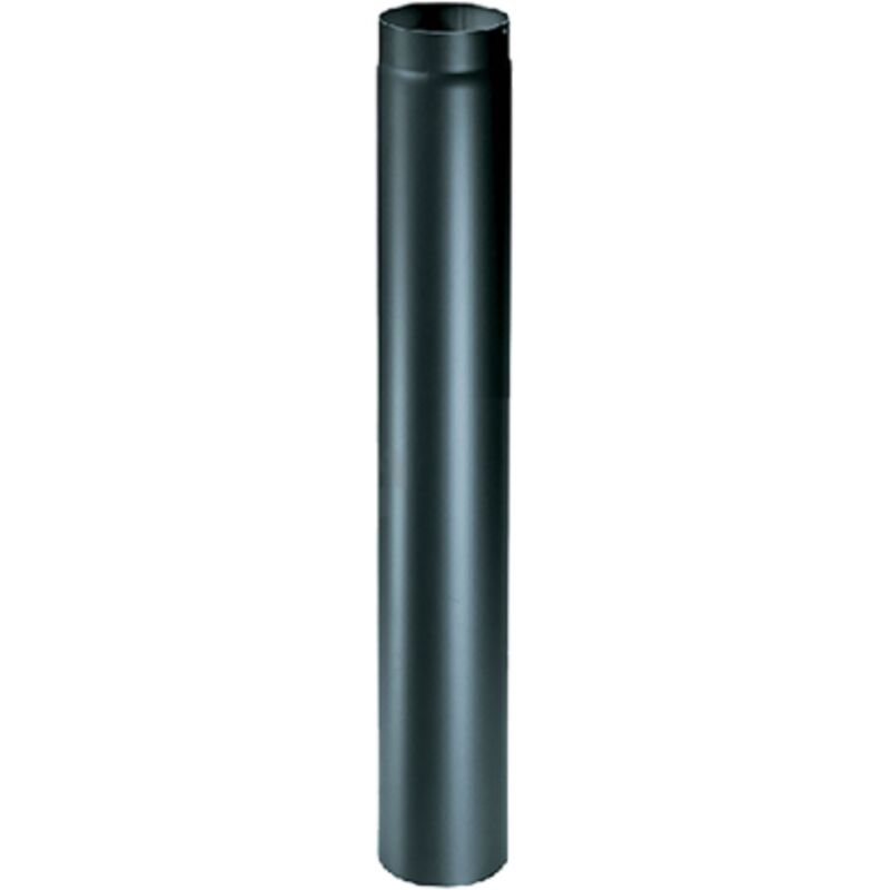 foto del prodotto tubo in acciaio alluminato nero 15 x 100 cm spessore 2mm max 400o
