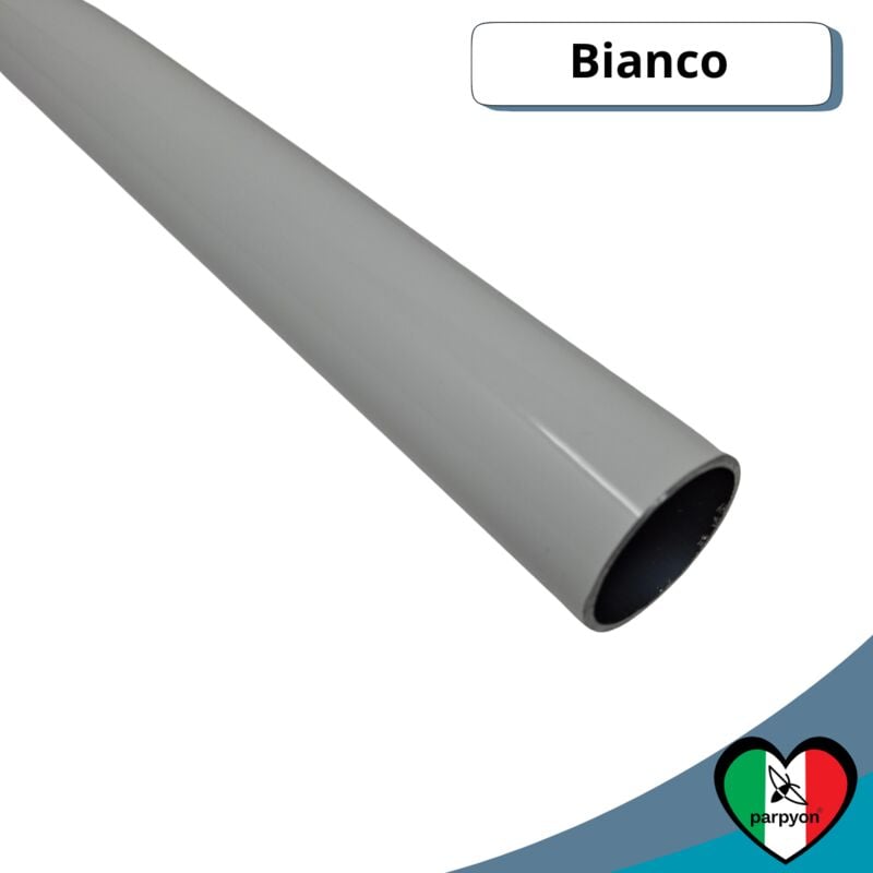 foto del prodotto tubo in metallo d.32 colore bianco cm 200