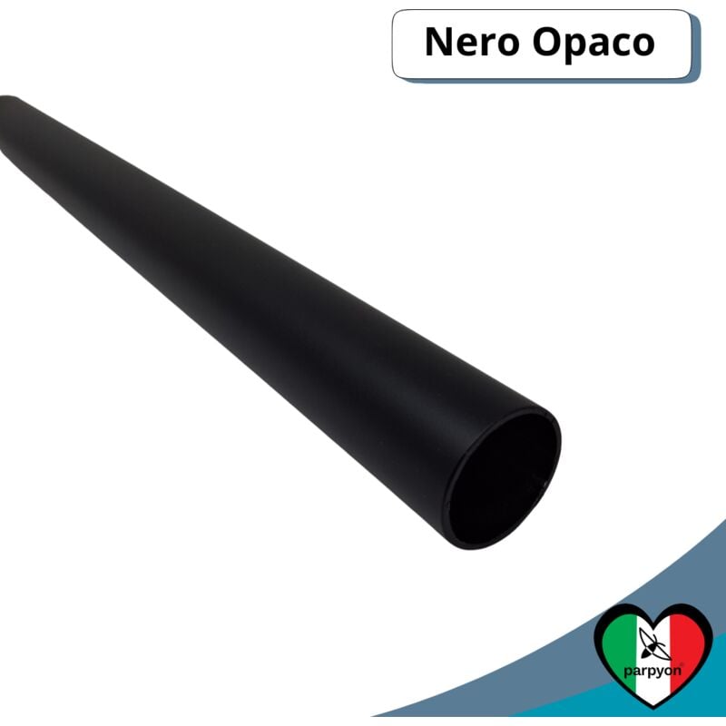 foto del prodotto tubo in metallo d.32 colore nero opaco cm 60