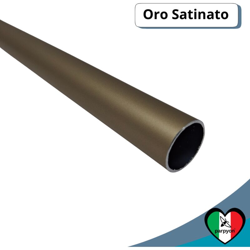 foto del prodotto tubo in metallo d.32 colore oro satinato cm 50
