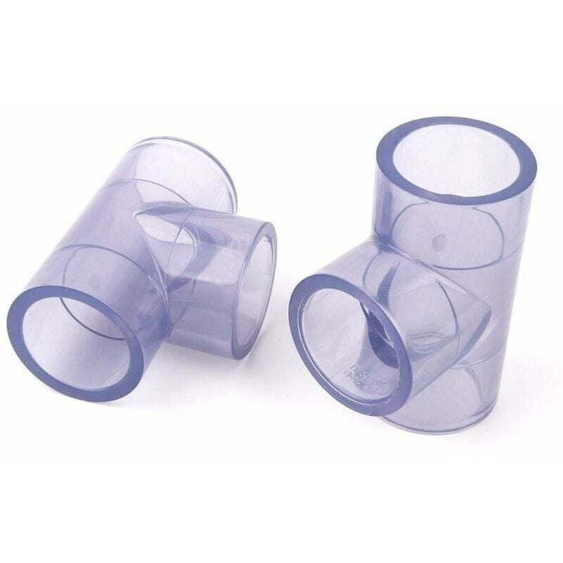 foto del prodotto tubo in pvc diametro interno 40 mm connettori a t in pvc trasparente raccordi per irrigazione da giardino acquario attrezzi fai da te giunti per tubi