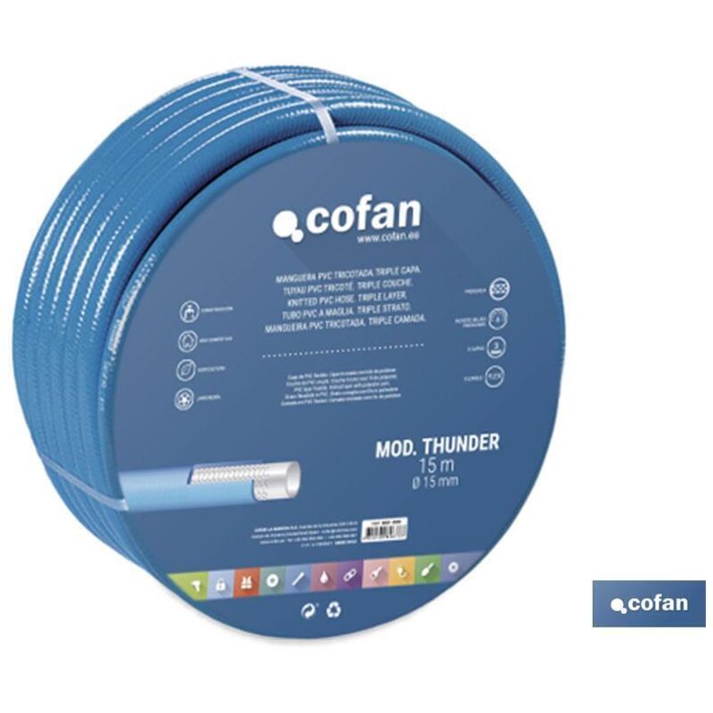 foto del prodotto tubo in pvc modello thunder 3c maglia 19x25 m