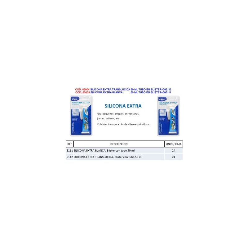 foto del prodotto tubo in silicone extra traslucente da 50 ml in blister