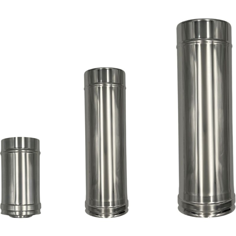 foto del prodotto tubo inox doppia parete 100 cm 300 mm